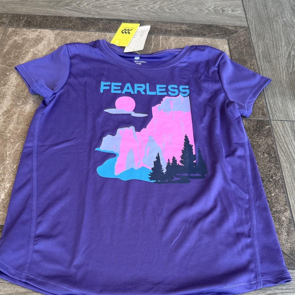 Girls size 10-12 All in Motion Target Brand “Fearless” dry-fit t-shirt